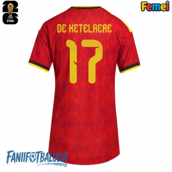 Belgia Charles De Ketelaere #17 Echipament de Fotbal Replică Mondial 2026 Femei Acasa
